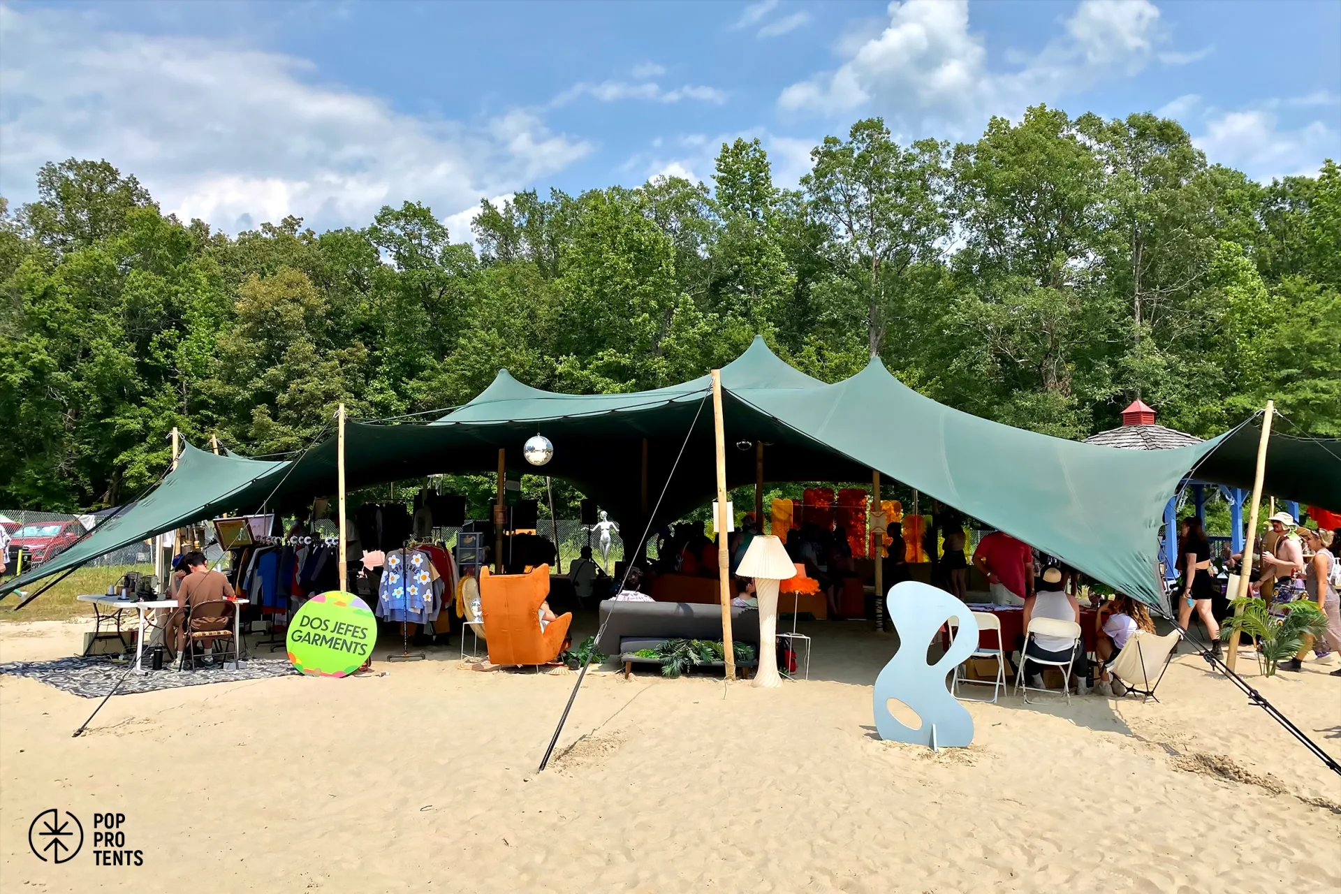 Rustic barn style bespoke tent decor