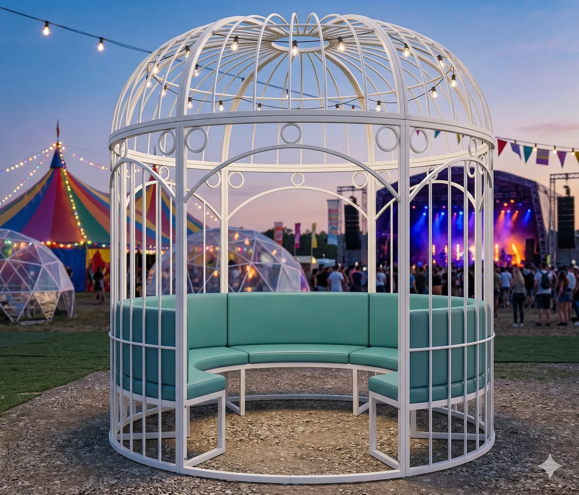 Bespoke stretch tent decor and styling by Pop Pro Tents