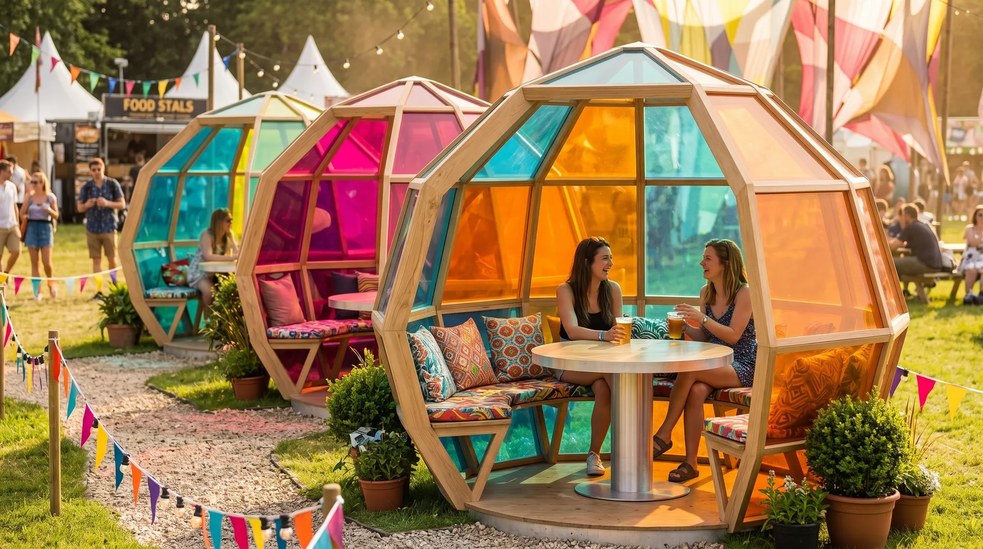 Bespoke stretch tent decor and styling by Pop Pro Tents