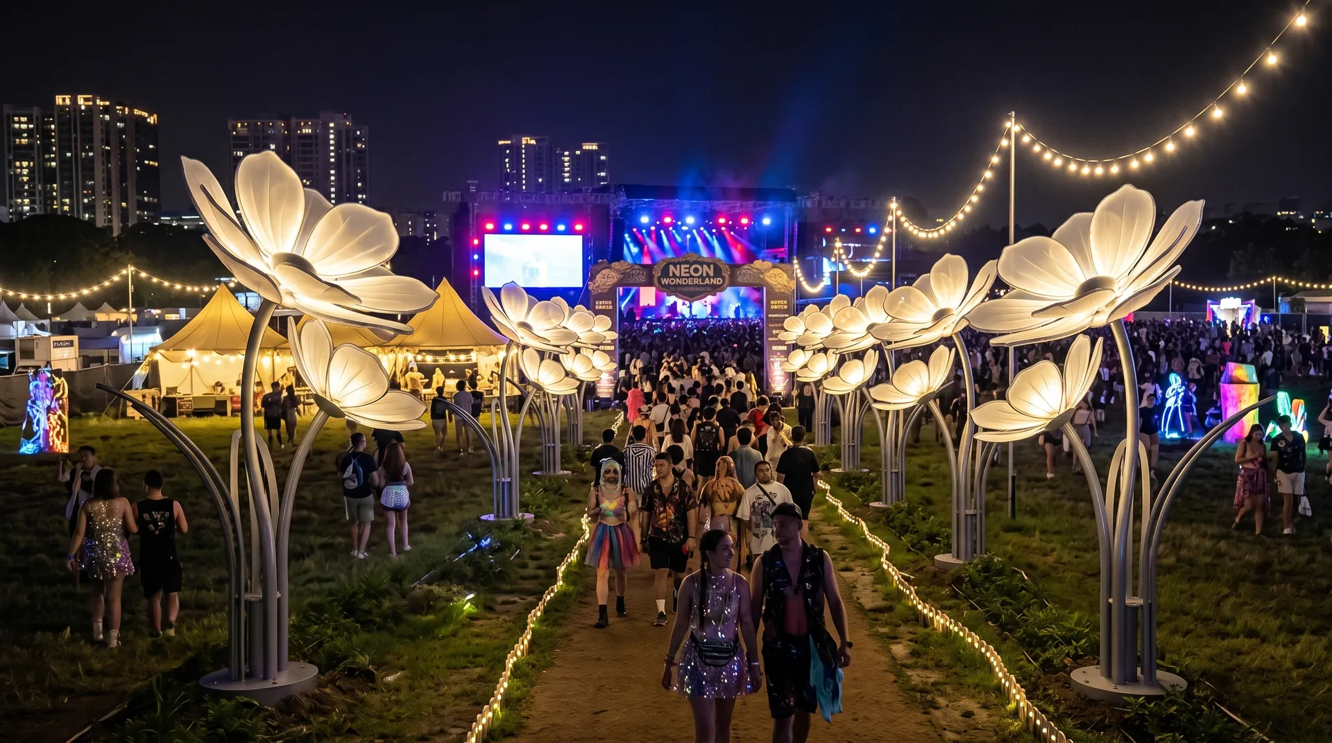 Bespoke stretch tent decor and styling by Pop Pro Tents