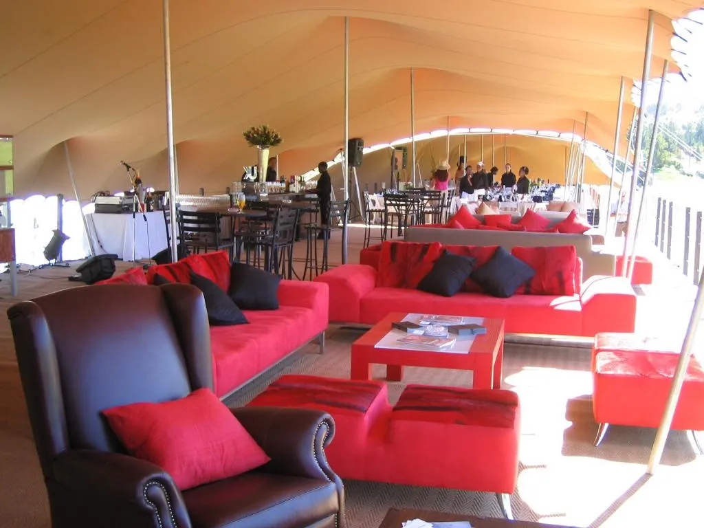 Pop Pro Tents stretch tent at a festival or fair