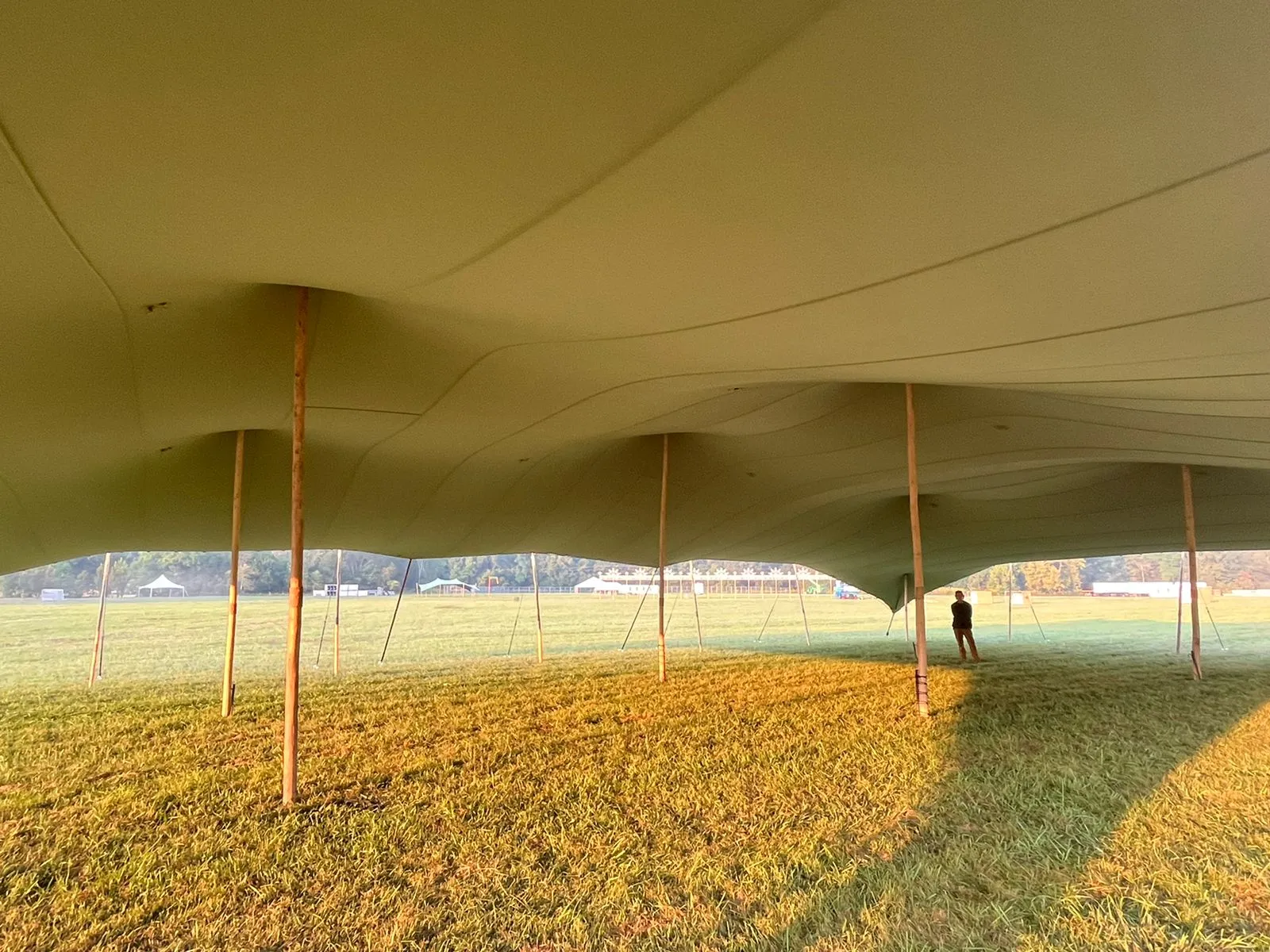 Pop Pro Tents stretch tent at a festival or fair