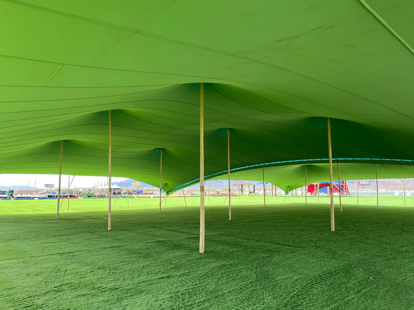 Pop Pro Tents stretch tent at a festival or fair