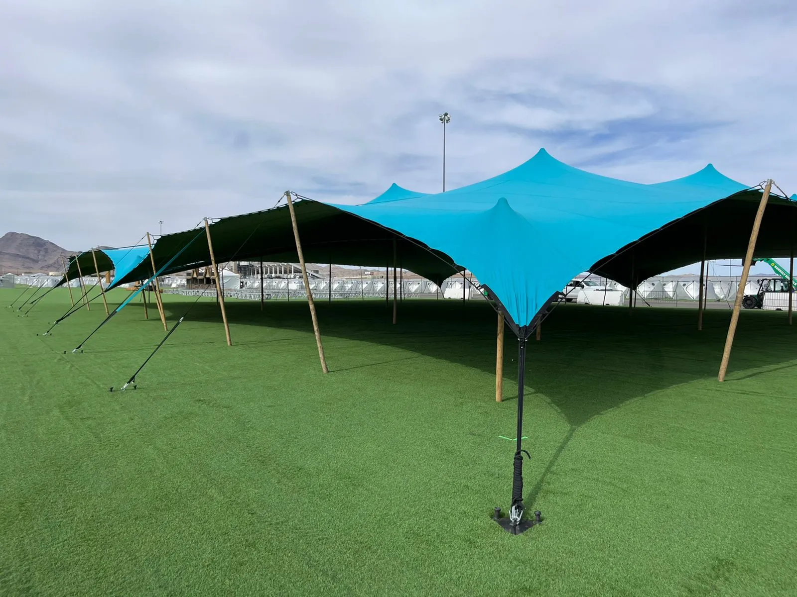 Pop Pro Tents stretch tent at a festival or fair